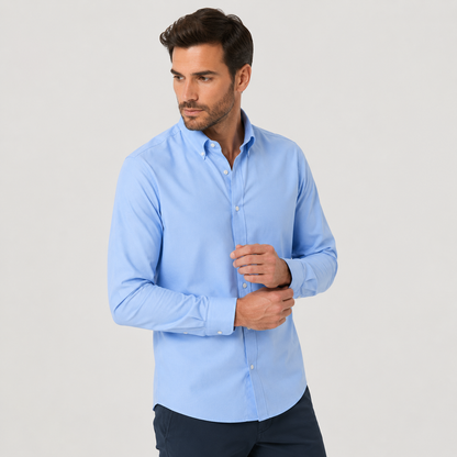 Chemise Oxford Homme Respirante - Bleu ciel