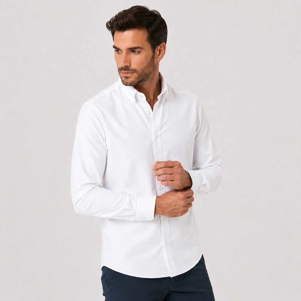 Chemise Oxford Homme Respirante - Blanc