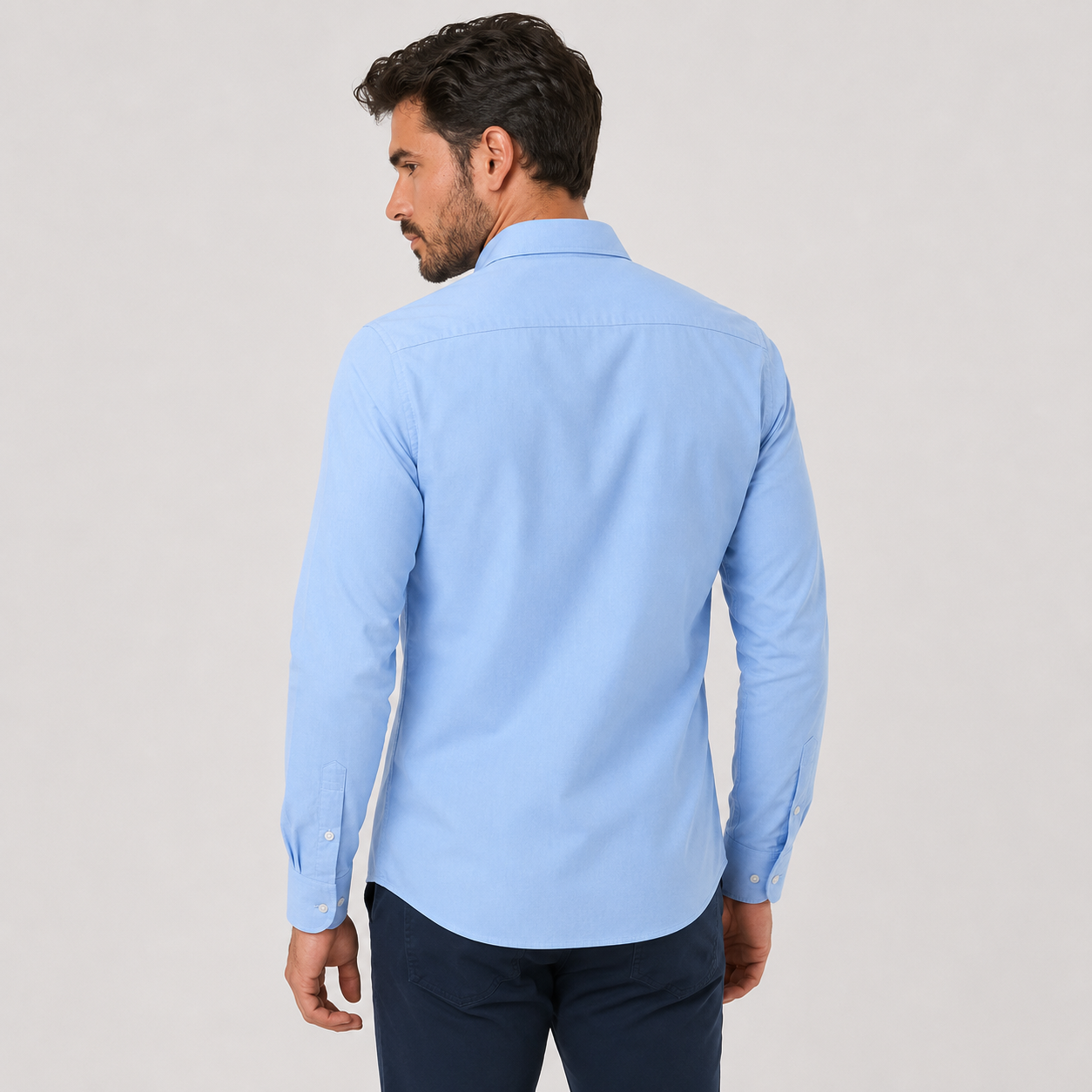 Chemise Oxford Homme Respirante - Dos bleu ciel