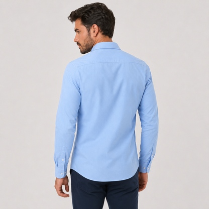 Chemise Oxford Homme Respirante - Dos bleu ciel